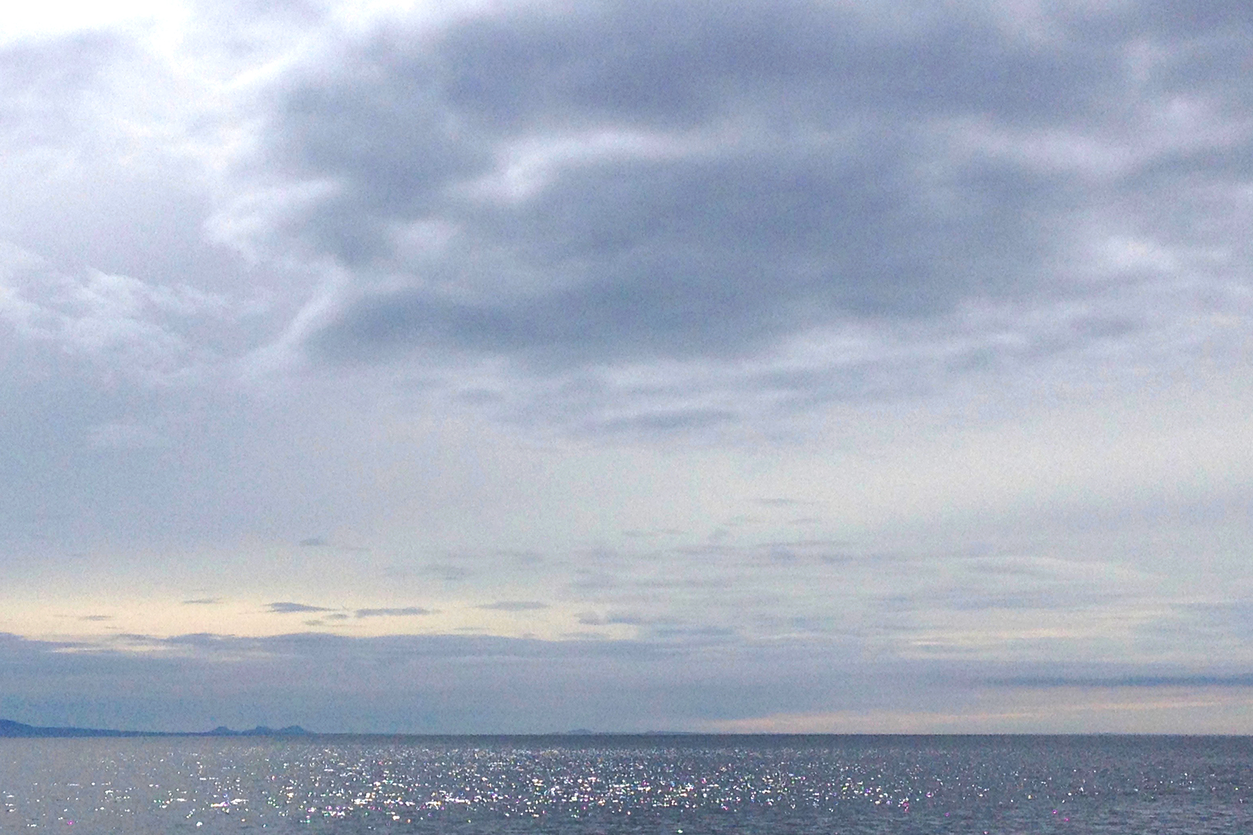 sea scape cloudy sky and open water